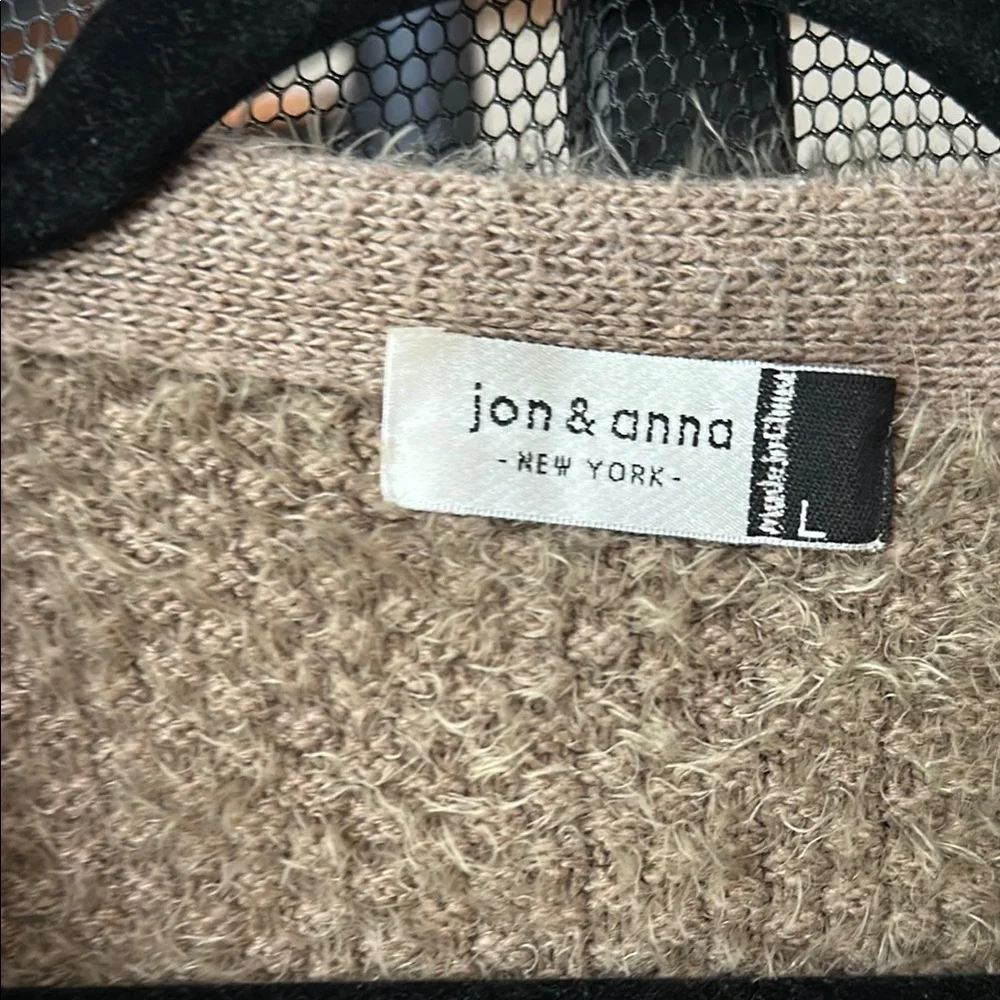 Jon & Anna Tan cozy Chunky Knit Cardigan Sweater - Picture 3 of 7